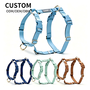 <b>Dog</b> <b>Harness</b> Waterproof PVC <b>No</b>-<b>Pull</b> Adjustable Metal Buckles Custom Luxury Summer Daily Walking Hot Sale Pet Accessories - Product Image 1