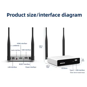 Airplay/Miracast/DLNA Wireless Conference Room Screen Sharing Boegam Wireless Meeting Room Display 4K