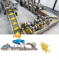 Aangepaste commerciële volautomatische productielijn voor het verwerken van frieten en zoete aardappelchips