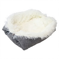 Lit et tapis pour chat pliable double usage en peluche, lit pour animaux de compagnie pour chats et petits chiens, matelas pour animaux de compagnie, lit pour chat en peluche chaud