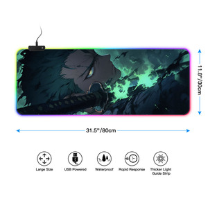 Ngọn Lửa Con Rắn Loạt Phim Hoạt Hình Phim Hoạt Hình In Chuột Chơi Game Pad Chiếu Sáng RGB 800X300Mm, Chuột Chơi Game Pad RGB - Product Image 2