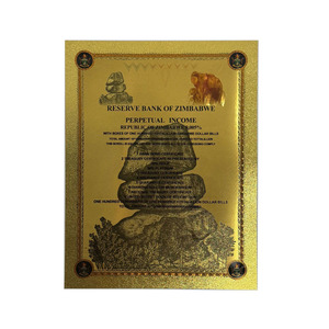 Collectible Commercial Gift Large Zimbabwe Germany Dollar Souvenir Banknote Scroll Certificate - Product Image 5