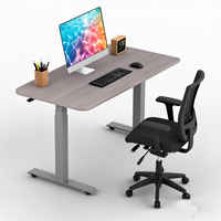 Bureau d'étude ergonomique moderne de luxe personnalisé, réglable en hauteur, avec fonction mémoire et double moteur