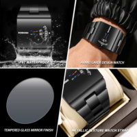 Nouvelle Montre Modèle 2026 Boîtier Rectangulaire Unique Tendance Quartz Bracelet Acier Inoxydable Montres-bracelets pour Hommes