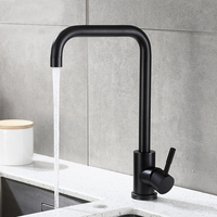 Usine directe acier inoxydable noir mitigeur évier de cuisine robinet Design contemporain bas prix sanitaire mélangeur