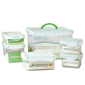 Plastic 800ML Plastic Clear Food Container Wiht Lock Lid