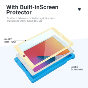 <span class=keywords><strong>Funda</strong></span> Trasera Resistente HGD EVA para <span class=keywords><strong>iPad</strong></span> 9.ª/8.ª/7.ª Generación, <span class=keywords><strong>Funda</strong></span> para <span class=keywords><strong>iPad</strong></span> <span class=keywords><strong>10.2</strong></span> 2021, 2020 y 2019 con Marco Impermeable y Soporte Giratorio - Product Image 3