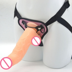 FAAK Strapon PVC Curved <b>Dildo</b> Realistic Penis with Belt G-spot Massage for Couple Pegging Lesbian Sex Tool Strap on <b>Dildo</b> - Product Image 6