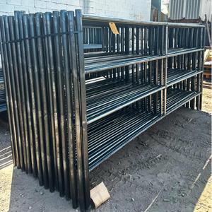 Hochwertiger pulver beschichteter Sicherheits zaun aus verzinktem Metall Tragbare bewegliche Pferdevieh-Corral-Paneele für Nutztiere - Product Image 6