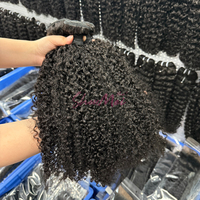 Extensiones de Cabello Humano 100% Sin Procesar de Alta Calidad, Textura Afro Rizada, Sin Costuras, en Oferta