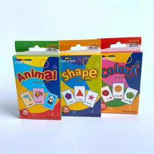 Tarjetas Cognitivas de Palabras en <span class=keywords><strong>Inglés</strong></span> para Bebés y Niños Pequeños, Personalizables, Coloridas, con Imágenes de Animales, Material Kraft Recubierto, Material Didáctico Preescolar - Product Image 3