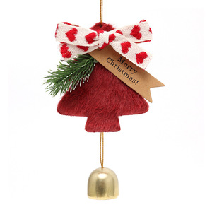 Adornos Colgantes Navideños de Peluche, Campana para Árbol de Navidad, Decoraciones Colgantes de Feliz Navidad para Árbol, Adornos Navideños de Peluche - Product Image 2