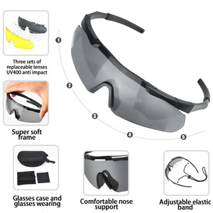 Wejump ANSI Z87.1 & <span class=keywords><strong>CEEN</strong></span> Nouveau Design Lunettes de soleil de sport polarisées de haute qualité Lunettes de sport de tir en plein air Lunettes de sécurité tactiques - Product Image 5