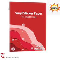 Papier autocollant transparent blanc A4, imperméable, imprimable, compatible jet d'encre/laser, pour étiquettes rapides en polypropylène, idéal pour les courses.