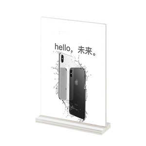 T-shape Photo <strong>Frame</strong> A3 A4 A5 A6 Customized clear Double-sided Table <strong>Perspex</strong> Sign Display Holder Vertical Menu Card <strong>Picture</strong> Stand - Product Image 3