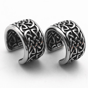 Pendientes de moda yunnique, diseño geométrico con patrón de cruz de plata tibetana, joyería de fiesta para hombres y mujeres - Product Image 1