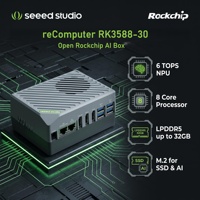 Seeed Studio ReComputer RK3588 Open Rockchip RK3588 8GB 16GB AI Box, Caja de Desarrollo de IA con 6 TOPS, Código Abierto para CV, LLM, VLM, STT, TTS