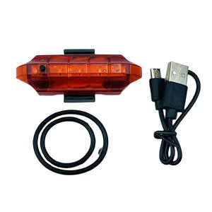 Feu arrière de vélo rechargeable Zhoulethao à LED rouge, bleu, blanc, recharge USB, étanche IP4, 4 à 6 modes - Product Image 5