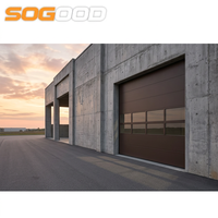 Puertas Seccionales Industriales para Garaje de 50 mm con Acabado Industrial, Puertas de Almacén de Acero de 16x7, Impermeables, Garantía de 5 Años, Venta al por Mayor