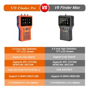 Gtmedia V8 Finder Pro/Max 4.3 inch HD Màn hình LCD <span class=keywords><strong>DVB</strong></span>-S2X/S2/S/T2/T/<span class=keywords><strong>C</strong></span> vệ tinh Finder H.264/H.265(10 bit) 7.4V/4000mAh pin - Product Image 3