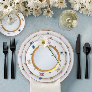 Vajilla clásica europea de alta temperatura tasses DXC Arita <span class=keywords><strong>Meissen</strong></span> Toile <span class=keywords><strong>porcelana</strong></span> anglaise plato China Argent stock caja de regalo - Product Image 4