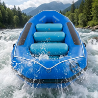 Bateau de pêche gonflable pliable en PVC épaissi pour 1 personne, stable et durable, pour la dérive, le rafting en rivière, les sports de plein air, fabrication OEM CE