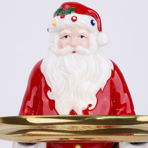 Redeco Nouveau <span class=keywords><strong>Casse</strong></span>-<span class=keywords><strong>Noisette</strong></span> Créatif en Céramique Noël avec Plateau Accentué Or, Figurine Père Noël Ornement pour Cadeaux et Décoration Maison - Product Image 4