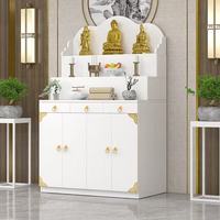 Mesa de Ofrendas para el Hogar con Tres Niveles y Altar Elevado para el Salón Principal, Mesa de Sacrificios, Altar del Salón de Entrenamiento y Santuario.