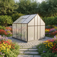 Serre de jardin en aluminium robuste, facile à assembler, pour la culture des plantes en extérieur et en intérieur