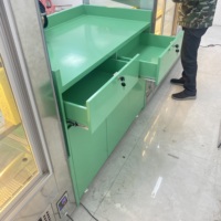 Vitrine Réfrigérée pour Boulangerie avec Éclairage LED Tricolore, Cadre en Acier Inoxydable, Verre Trempé, Présentoir à Gâteaux et Pains pour Café et Magasin