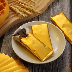 Premium Disposable Food Grade <b>Gold</b> Color <b>Chocolate</b> Candy Gifts Packaging Soft Die Cut Aluminum Foil Laminated <b>Wrapping</b> Paper - Product Image 4