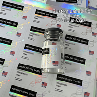 Autocollants oblongs personnalisés, durables, imperméables, résistants à l'huile, en papier adhésif, pour flacons de 3 ml, 5 ml, 10 ml, brillants, laser, holographiques