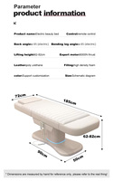 Table de soin des cils professionnelle pour salon de beauté, réglable en hauteur, ergonomique, pour extensions de cils