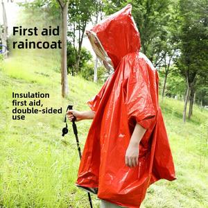 เสื้อกันฝนฉุกเฉินสำหรับกิจกรรมกลางแจ้ง ป้องกันความหนาวเย็น เหมาะสำหรับการตั้งแคมป์ เดินป่า ปีนเขา และป้องกันภาวะหนาวจัด - Product Image 3