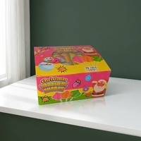 Kerstkroonvormige Halal bulk gummy lolly met knisperende snoepjes, diverse fruit smaken, feestelijke nieuwigheid, kinderlolly snoep