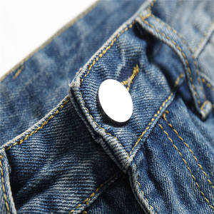 Estilo Ropa para hombre <span class=keywords><strong>2022</strong></span> Verano Simple Azul Rasgado Lavado Suelto Recto Hombres Pantalones vaqueros holgados, pantalones vaqueros para hombres - Product Image 5