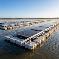 Système de supports de panneaux solaires flottants en plastique écologique, haute stabilité, plateforme de support photovoltaïque aquatique