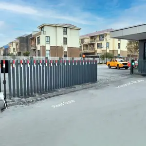 Easy Installation Industry Park Automatic Telescopic Driveway Gate Road Safety Products Underground Custom Fencing Gates