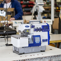 Machines à coudre à plat à grande vitesse JUKKY 747DP, point droit, entraînement direct, surjeteuse automatique pour vêtements