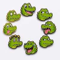 Badge en métal émaillé personnalisé de haute qualité OEM ODM, motif crocodile/alligator, pour club de golf, cadeau souvenir, clip de chapeau, épingles, marqueur de balle de golf