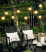 Guirlande lumineuse LED S14 étanche IP65, dimmable, incassable, style Edison E27, pour extérieur, vintage, pour fêtes, jardins et cafés