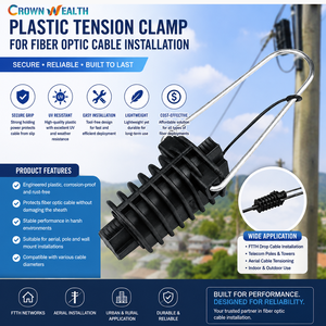 Câble ADSS ABC, embout en nylon, type cale plastique PA 16-95, <span class=keywords><strong>pince</strong></span> de tension d'ancrage - Product Image 1