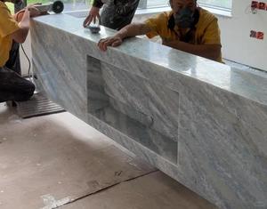 Encimeras de Mármol Azul Cristal, Cubiertas de Tocador y Mesas, Lavabo de Baño de Mármol Azul - Product Image 4