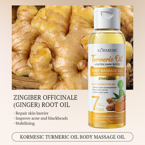 Olio da Massaggio Corpo KORMESIC 100ml Etichetta Privata Personalizzata Schiarente Macchie Scure Anti-Età Idratante con Vitamina C Rosa <span class=keywords><strong>Cocco</strong></span> Curcuma - Product Image 5