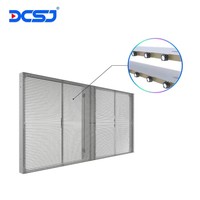 DCSJ P3.91-7.82 d'écran transparent LED polychrome d'intérieur 1000*500mm affichage de calandre LED pour les magasins de détail et les centres commerciaux