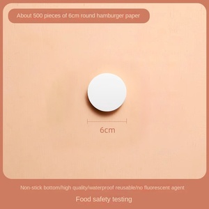100PC bánh <span class=keywords><strong>hamburger</strong></span> patty giấy không dính Tủ đông vòng vuông sáp bánh <span class=keywords><strong>hamburger</strong></span> patty giấy Burger sáp giấy cho Burger Maker Máy - Product Image 6