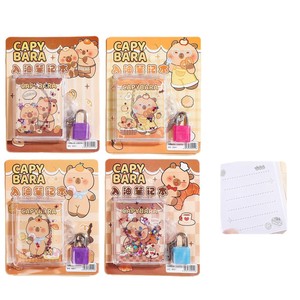 Cartoon <b>Mini</b> Oil Filled Lock <b>Notebook</b> Creative Sticker Journal For Kids Bedroom Storage Gift - Product Image 5
