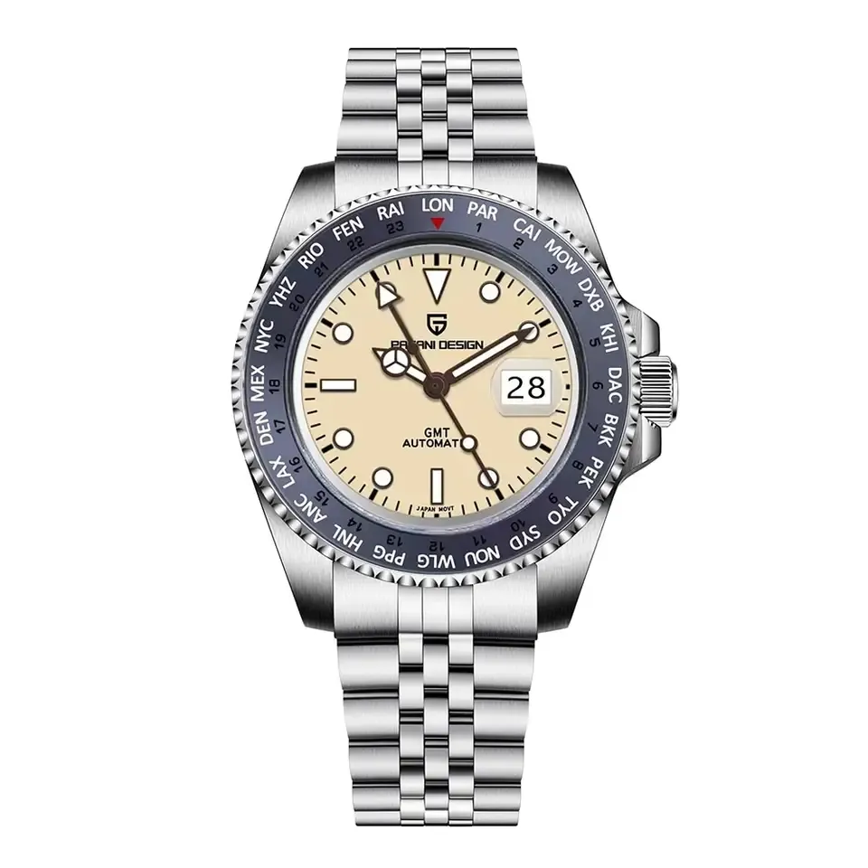 GMT PAGANI DESIGN 1758NH34自動巻き高級腕時計10ATM防水モントルデラックスポアオム