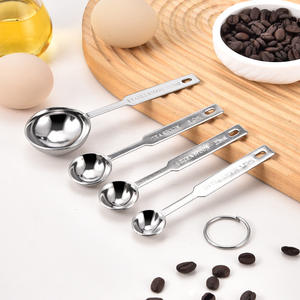 ชุดช้อนตวงสแตนเลส 4 ชิ้น 15 มล. เกรดอาหาร สำหรับทำขนม กาแฟ นมผง สไตล์ทันสมัย - Product Image 1