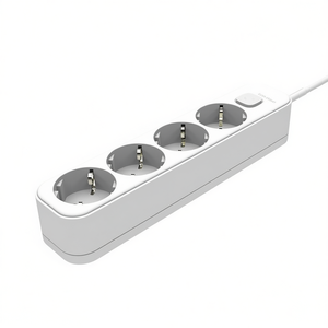 ปลั๊กพ่วง 4 ช่อง แบบ Schuko พร้อมสวิตช์ ยาว 30 ซม. สีขาว - Product Image 2